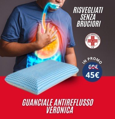 Guanciale in Memory Foam Antireflusso 15cm - Supporto Cervicale e Comfort Antiallergico - Dimaioflex